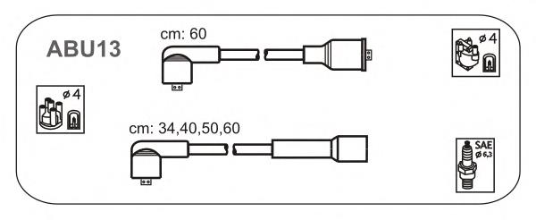 ABU13 Janmor zestaw przewodów wysokiego napięcia