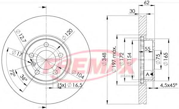 34116771986 BMW Tarcza hamulcowa przednia