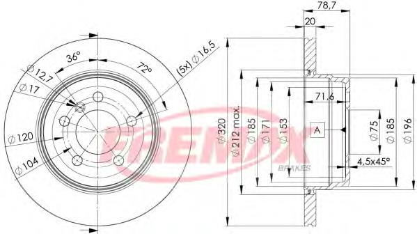 Tarcza hamulcowa tylna Fremax BD1970 cena, od 61,95 USD
