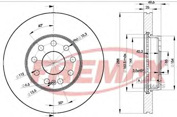 BD5615 Fremax tarcza hamulcowa przednia