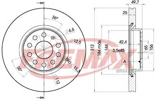 BD5618 Fremax tarcza hamulcowa przednia