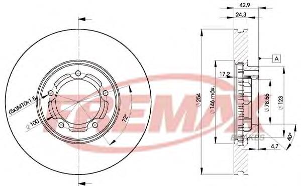 Do koszyka 5029815 Ford Tarcza hamulcowa przednia