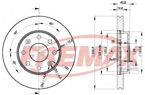 Tarcza hamulcowa przednia Fremax BD4633 cena, od 31,08 USD