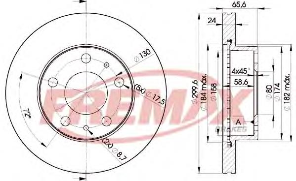 Tarcza hamulcowa przednia Fremax BD4682 cena, od 54,18 USD