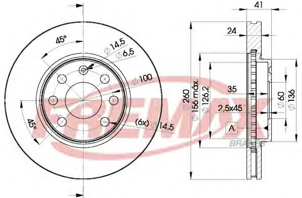Tarcza hamulcowa przednia Fremax BD9000 cena, od 37,34 USD
