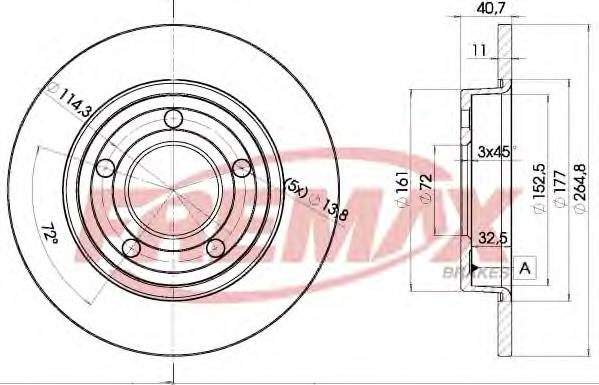 1501068 Ford Tarcza hamulcowa tylna
