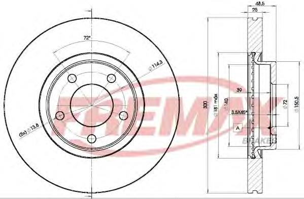 Tarcza hamulcowa przednia BP6Y3325XB Mazda