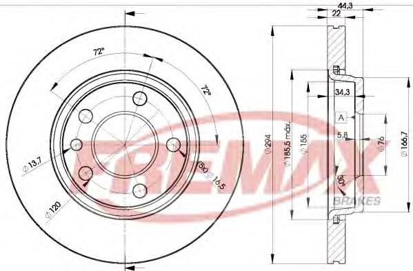 Tarcza hamulcowa tylna Fremax BD3021 cena, od 50,14 USD