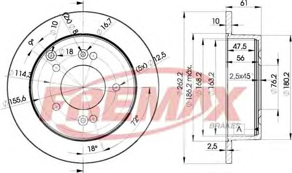 Tarcza hamulcowa tylna S5841139600 Hyundai/Kia