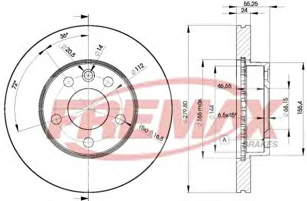 Tarcza hamulcowa przednia Fremax BD3015 cena, od 48,48 USD