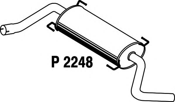 Tłumik, tylna część FP0524G31 Polmostrow