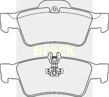 23334 00 702 20 Breck okładziny (klocki do hamulców tarczowych tylne)