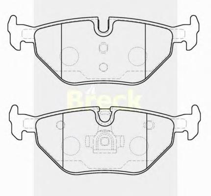 21934 00 704 00 Breck okładziny (klocki do hamulców tarczowych tylne)