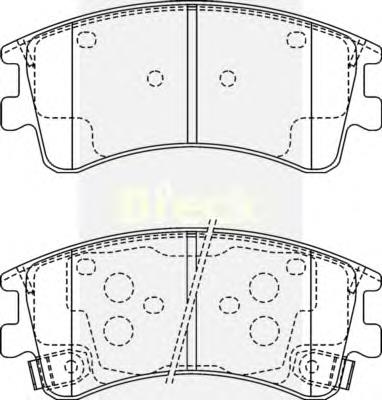 Klocki hamulcowe przednie tarczowe G2YS3323ZB Mazda