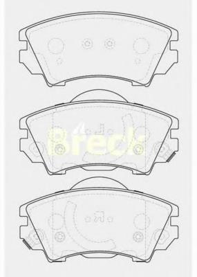 Klocki hamulcowe przednie tarczowe Opel 1605434 cena, od 30,00 USD