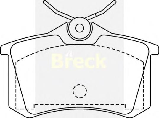 20961 00 704 00 Breck okładziny (klocki do hamulców tarczowych tylne)