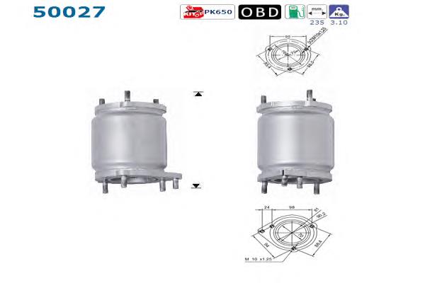 Konwerter-katalizator do Opel Antara A L07