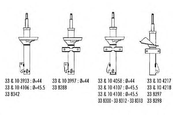 Do koszyka 22045553 Bilstein Amortyzator przedni