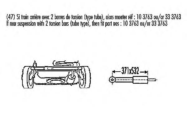 Amortyzator tylny Renault 11 BC37