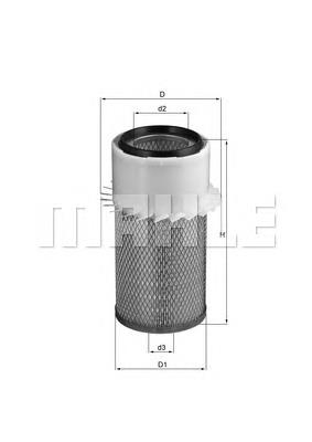 Do koszyka LX17 Mahle Original Filtr powietrza