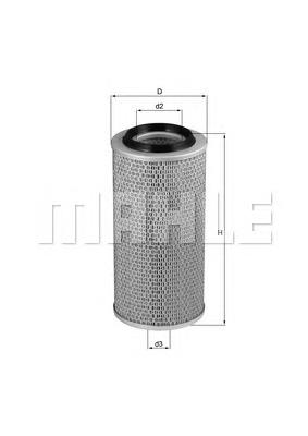 Do koszyka LX83 Mahle Original Filtr powietrza