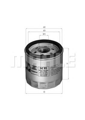 Filtr oleju Mahle Original OC91D cena, od 19,63 USD