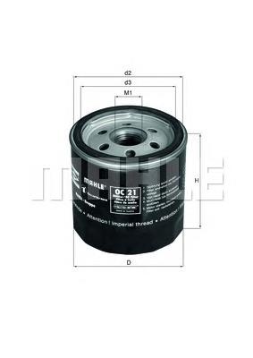 Filtr oleju Mahle Original OC21OF cena, od 7,40 USD
