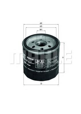 Do koszyka OC21 Mahle Original Filtr oleju