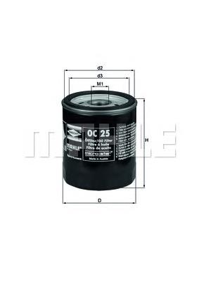 Filtr oleju Mahle Original OC25 cena, od 9,67 USD