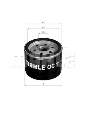Filtr oleju Mahle Original OC11 cena, od 10,28 USD