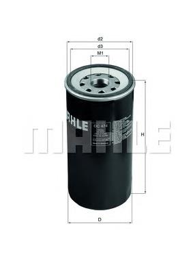 Do koszyka OC474 Mahle Original Filtr oleju