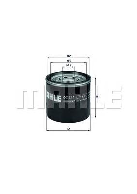 Filtr oleju Mahle Original OC215 cena, od 7,18 USD