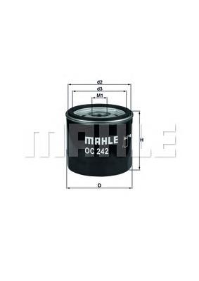 Filtr oleju Mahle Original OC242 cena, od 7,91 USD