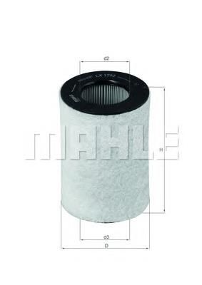 Do koszyka LX1792 Mahle Original Filtr powietrza