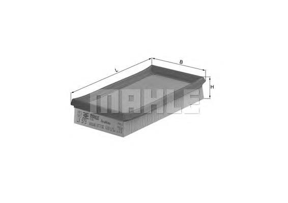Filtr powietrza Mahle Original LX573 cena, od 9,93 USD