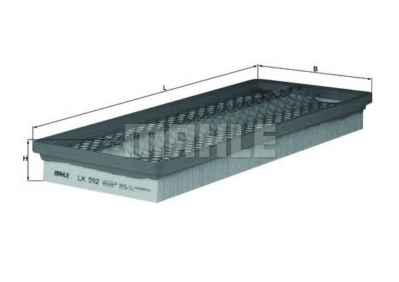 Filtr powietrza Mahle Original LX592 cena, od 15,86 USD