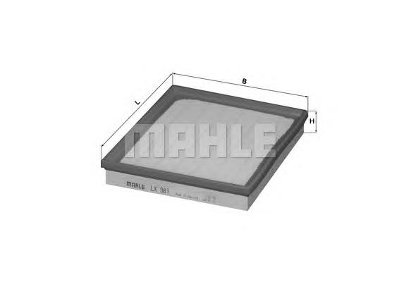 Filtr powietrza Mahle Original LX981 cena, od 15,86 USD