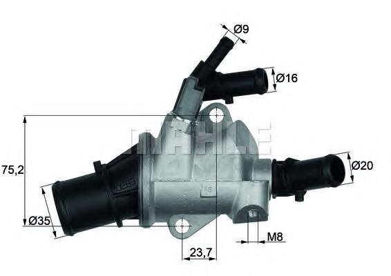 Obudowa termostatu 55189845 Fiat/Alfa/Lancia