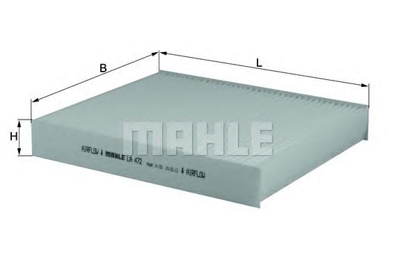 Filtr kabiny Mahle Original LA472 cena, od 7,71 USD