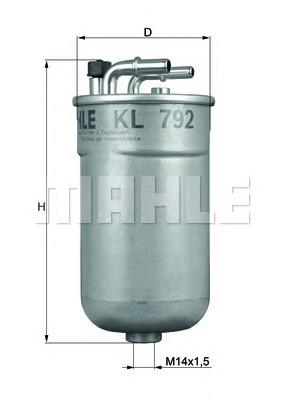 Filtr paliwa Mahle Original KL792 cena, od 24,97 USD