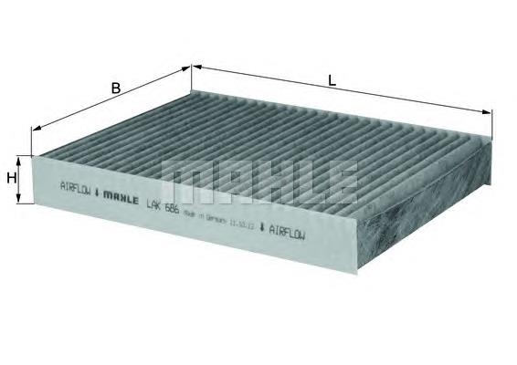Filtr kabiny Mahle Original LAK686 cena, od 9,89 USD