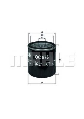 Filtr oleju Mahle Original OC976 cena, od 7,39 USD