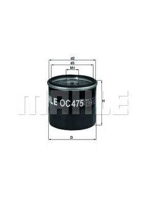 Filtr oleju Mahle Original OC475 cena, od 7,86 USD