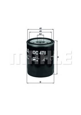 Filtr oleju Mahle Original OC478 cena, od 7,60 USD