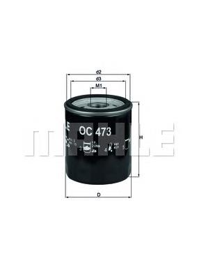 Filtr oleju Mahle Original OC473 cena, od 8,29 USD