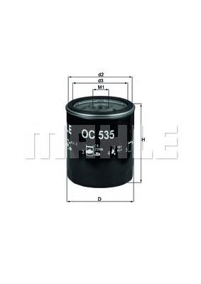 Filtr oleju Mahle Original OC535 cena, od 8,00 USD