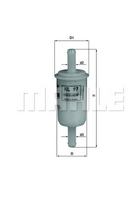 KL97 Mahle Original Filtr paliwa