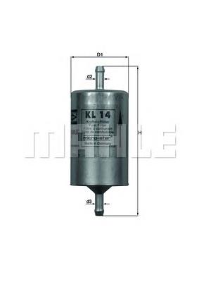 Filtr paliwa Mahle Original KL14 cena, od 7,81 USD