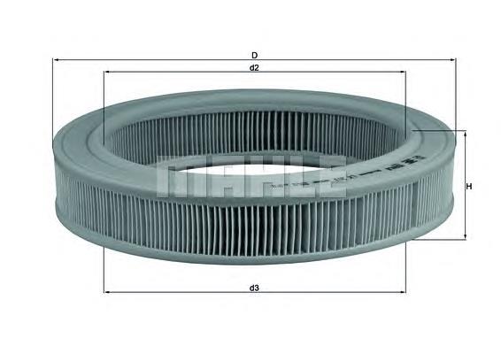 Do koszyka LX203 Mahle Original Filtr powietrza