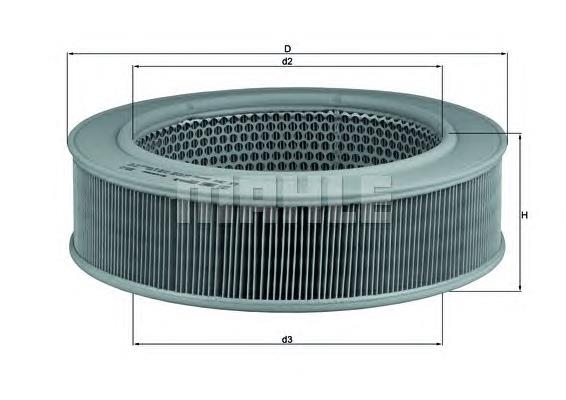 Do koszyka LX264 Mahle Original Filtr powietrza